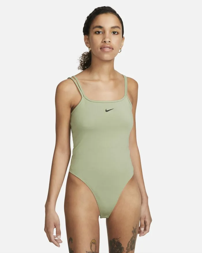 Women Nike All Clothing Sportswear Essentials Oil Greenblack