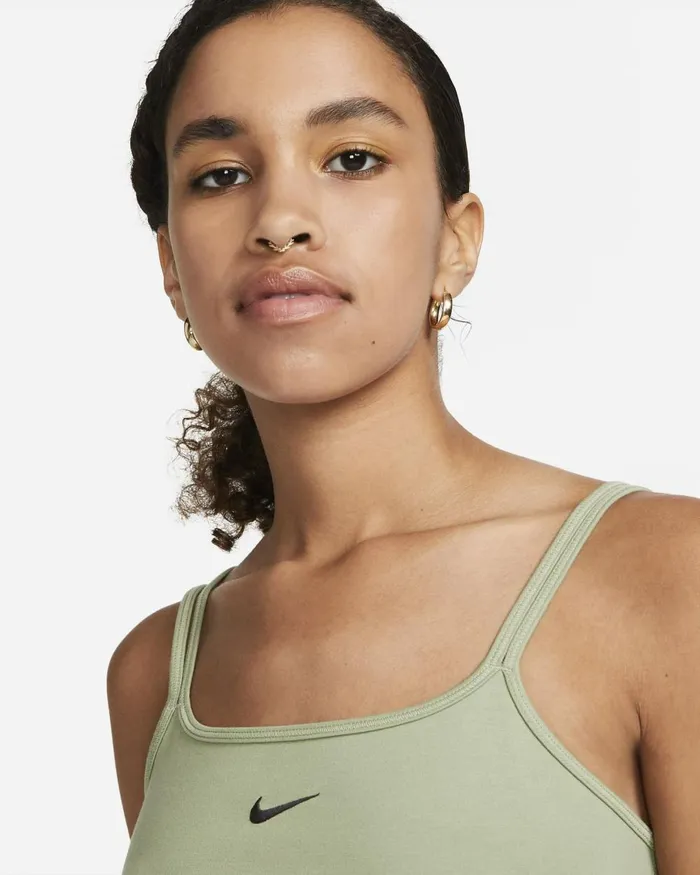 Women Nike All Clothing Sportswear Essentials Oil Greenblack