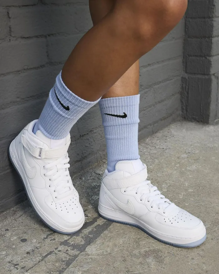 Women Nike All Shoes Air Force 1 Mid Whitewhite