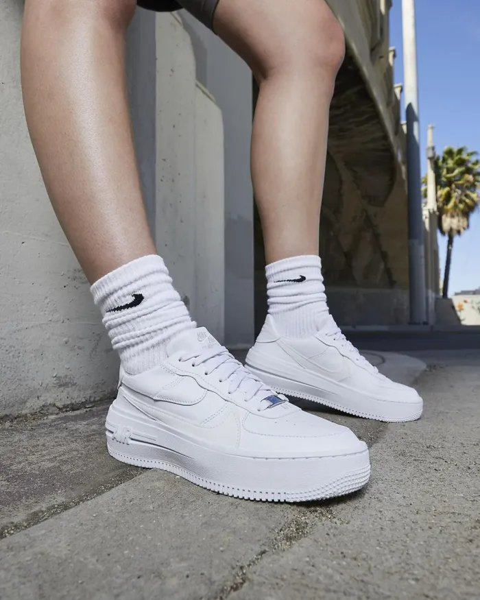 Women Nike All Shoes Air Force 1 PLTAFORM Whitewhitewhitesummit White