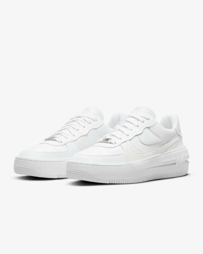 Women Nike All Shoes Air Force 1 PLTAFORM Whitewhitewhitesummit White