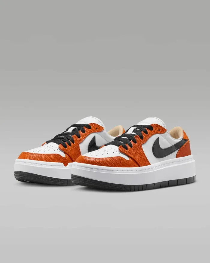 Women Nike All Shoes Air Jordan 1 Elevate Low SE Brilliant Orangewhiteblack
