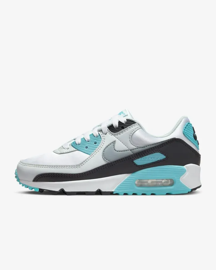 Women Nike All Shoes Air Max 90 Whiteteal Nebulablackcool Grey