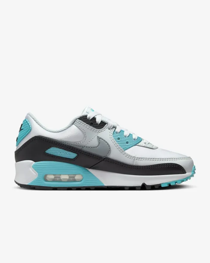 Women Nike All Shoes Air Max 90 Whiteteal Nebulablackcool Grey
