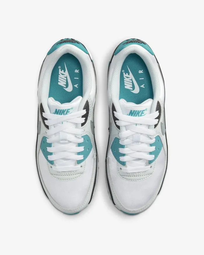 Women Nike All Shoes Air Max 90 Whiteteal Nebulablackcool Grey