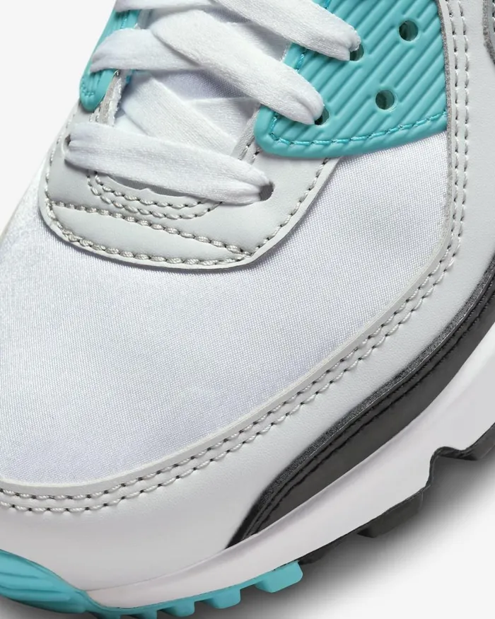 Women Nike All Shoes Air Max 90 Whiteteal Nebulablackcool Grey