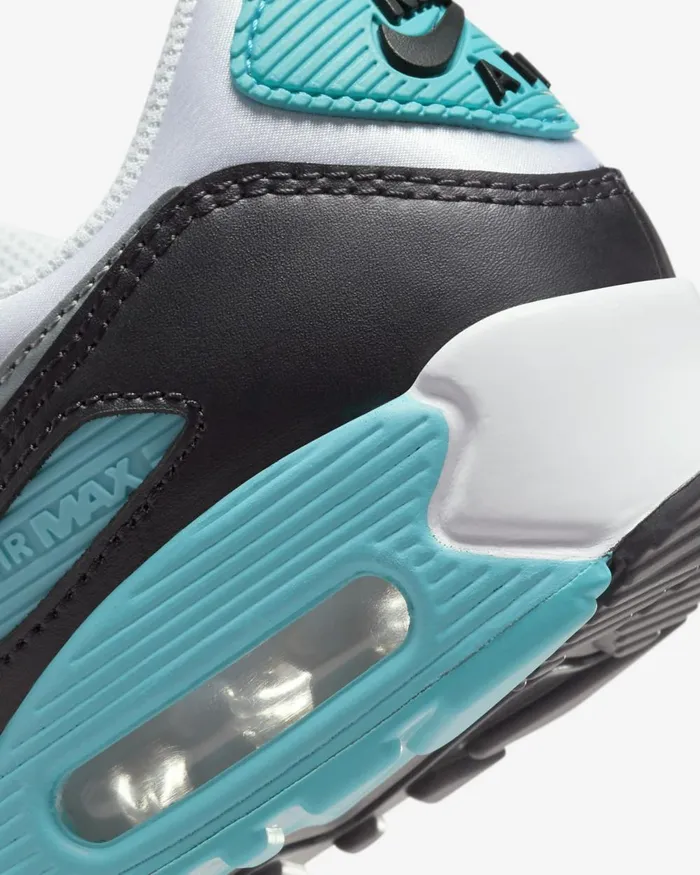 Women Nike All Shoes Air Max 90 Whiteteal Nebulablackcool Grey