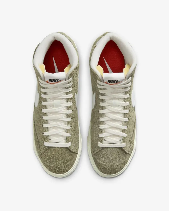 Women Nike All Shoes Blazer Mid 03977 Vintage Medium Olivecoconut Milkblacksail