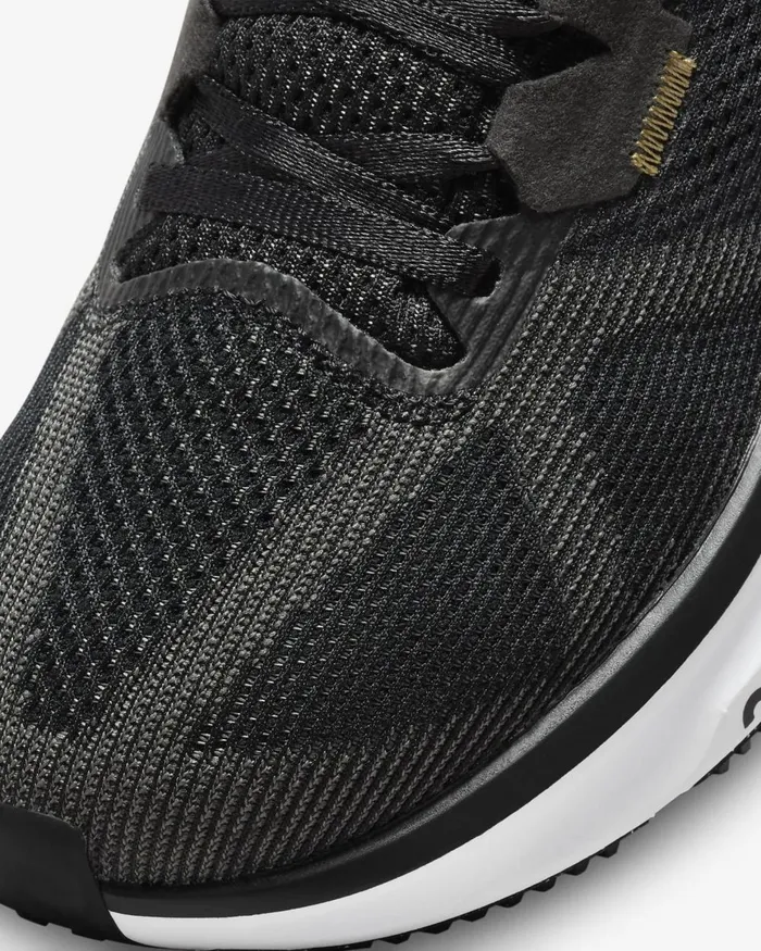 Women Nike All Shoes Structure 25 Blackwhitedark Smoke Greymetallic Gold