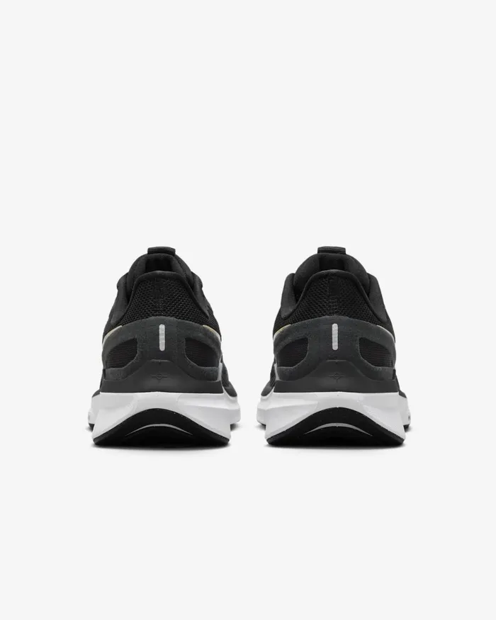 Women Nike All Shoes Structure 25 Blackwhitedark Smoke Greymetallic Gold