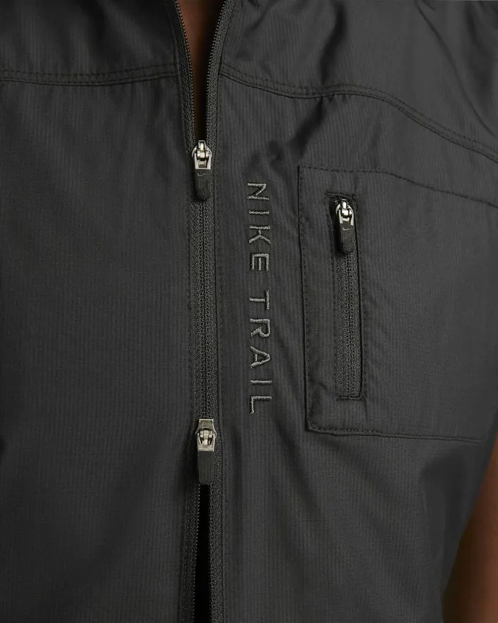 Women Nike Jackets Trail Repel Blackblackdark Smoke Grey