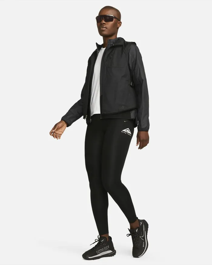 Women Nike Jackets Trail Repel Blackblackdark Smoke Grey