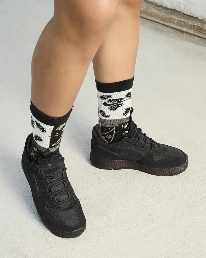Women Nike Lifestyle Air Force 1 Wild Blackvelvet Browncedarblack