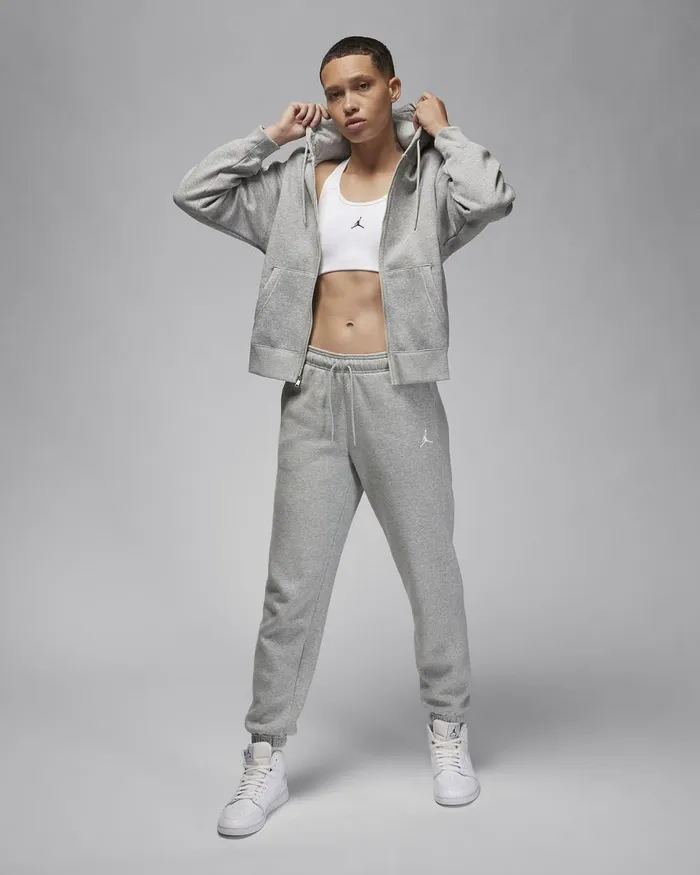 Women Nike Matching Sets Jordan Brooklyn Fleece Dark Grey Heatherwhite