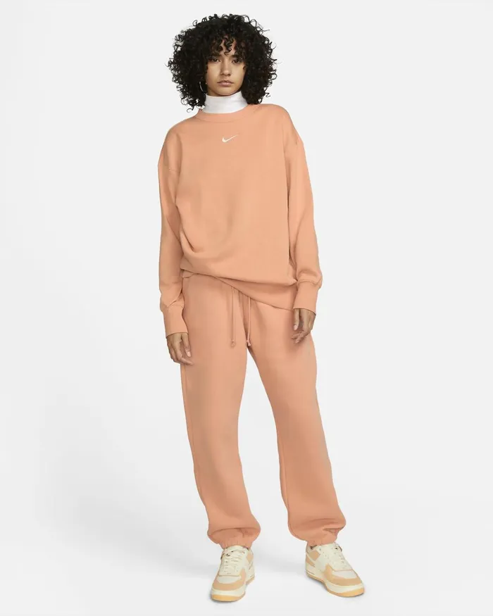 Women Nike Matching Sets Sportswear Phoenix Fleece Amber Brownsail