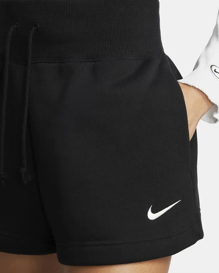 Women Nike Shorts Sportswear Phoenix Fleece Blacksail
