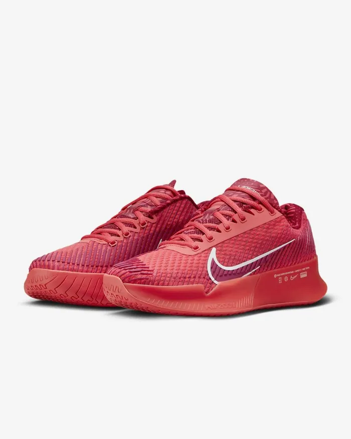 Women Nike Tennis NikeCourt Air Zoom Vapor 11 Ember Glownoble Redwhite