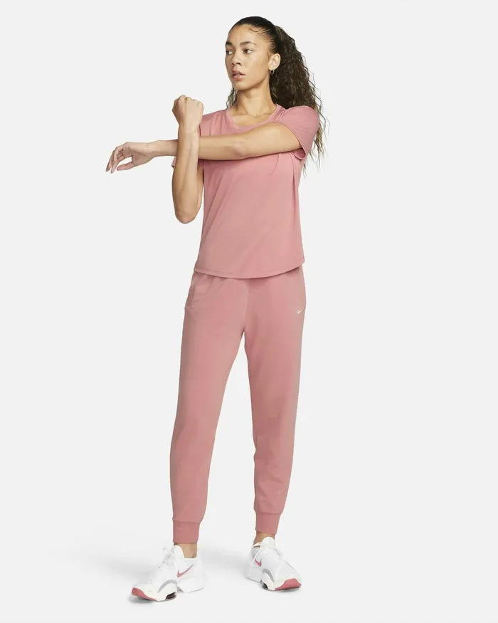 Women Nike Trousers DriFIT One Red Stardustwhite