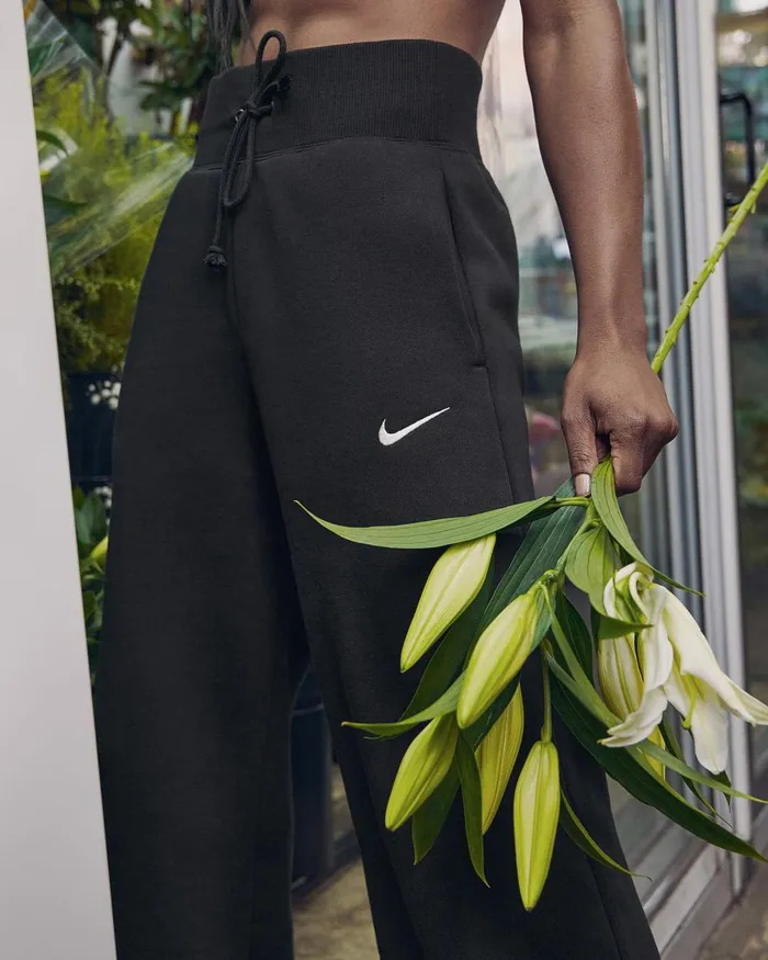 Women Nike Trousers Sportswear Phoenix Fleece Blacksail