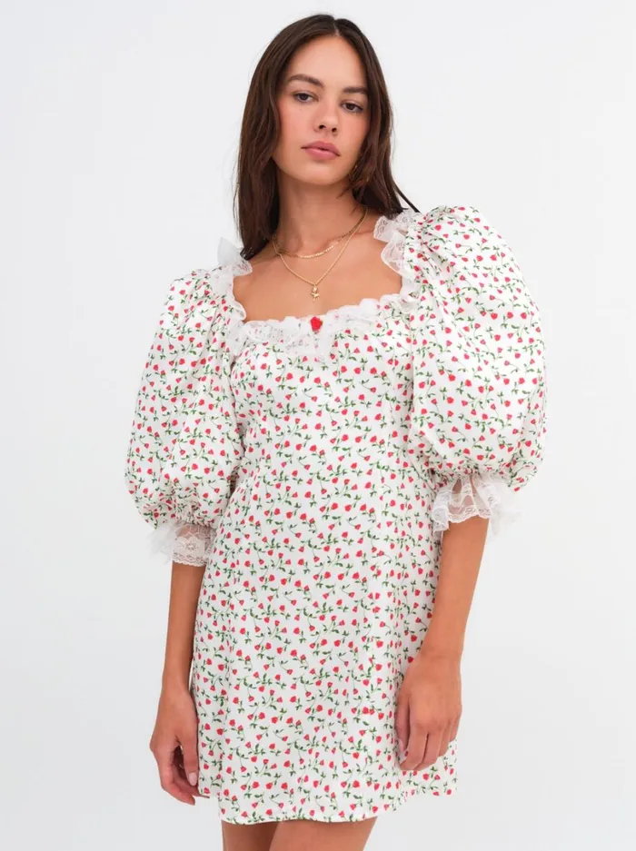 Women Nora Mini Dress White For Love and Lemons Dresses