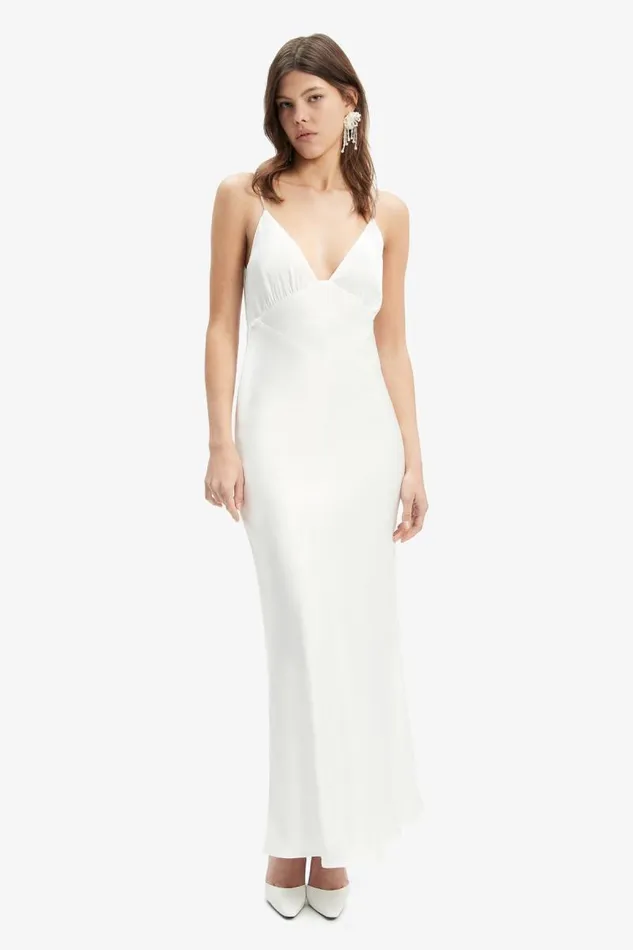 Women Occasion Dresses Bardot Capri Diamonte Slip Dress In Orchid White Orchid White