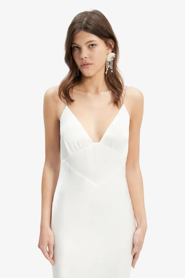 Women Occasion Dresses Bardot Capri Diamonte Slip Dress In Orchid White Orchid White