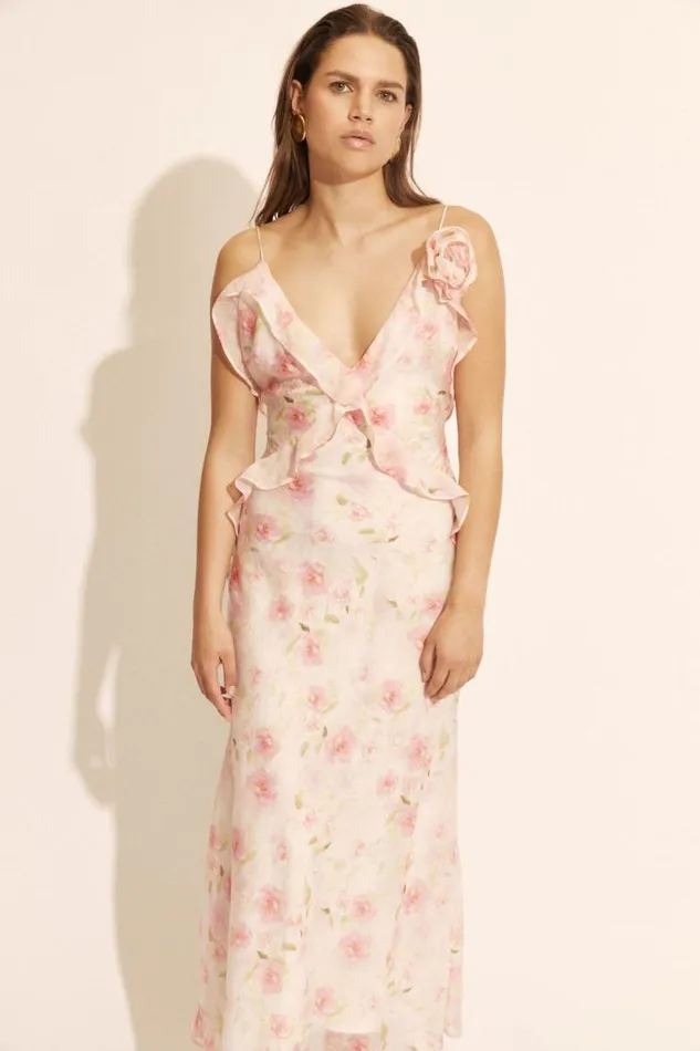 Women Occasion Dresses Bardot Olea Floral Maxi Dress In Pink Flora Pink Flora