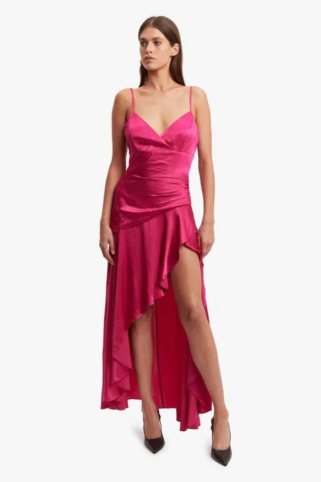 Women Occasion Dresses Bardot Sorella Midi Dress In Magenta Magenta