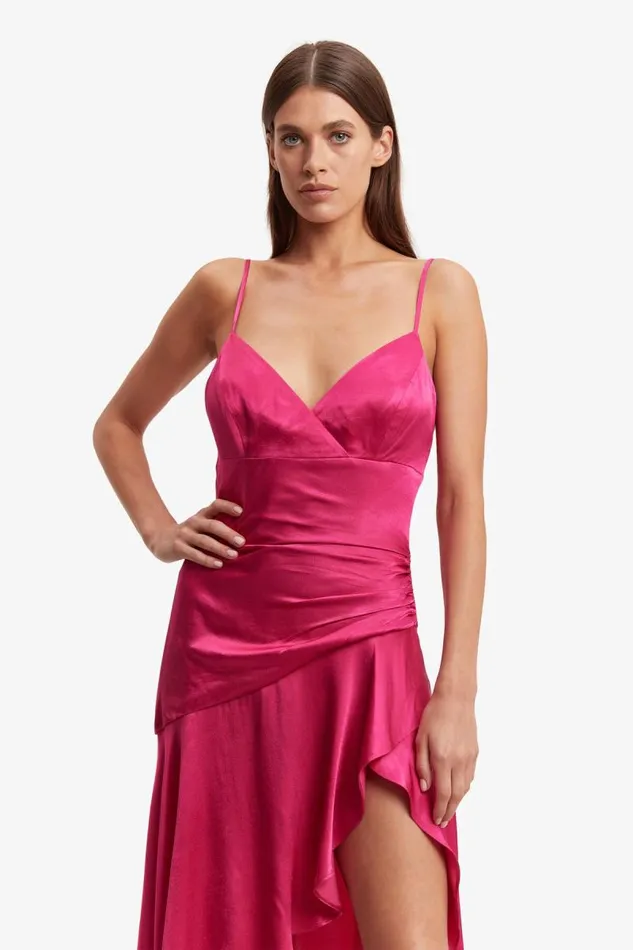 Women Occasion Dresses Bardot Sorella Midi Dress In Magenta Magenta