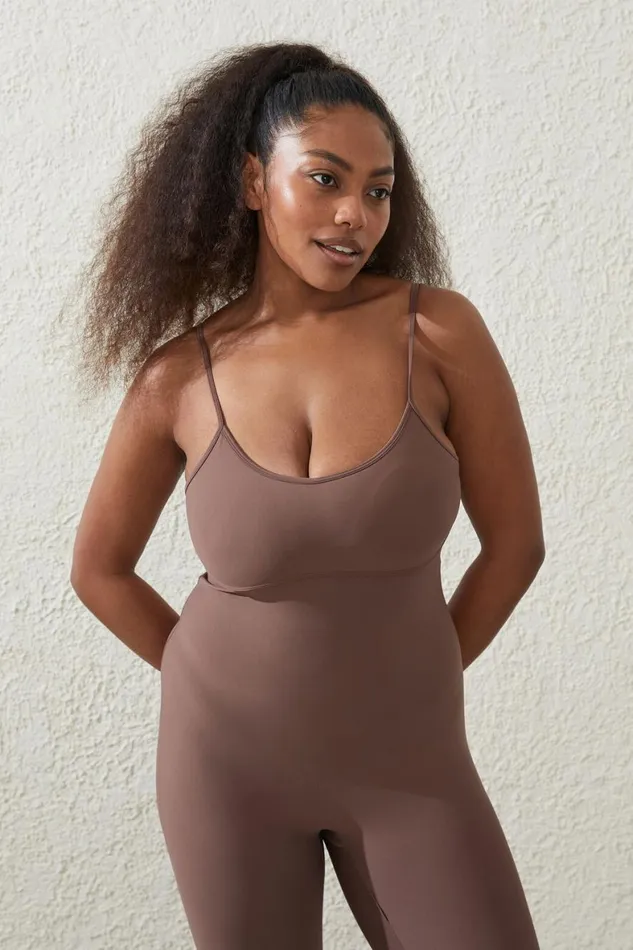 Women Onesies Cotton On Fleece Lined Full Length Onesie Deep Taupe