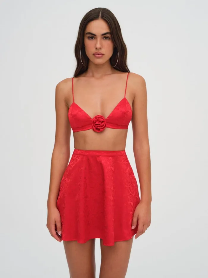 Women Otessa Rose Bralette Red For Love and Lemons Tops