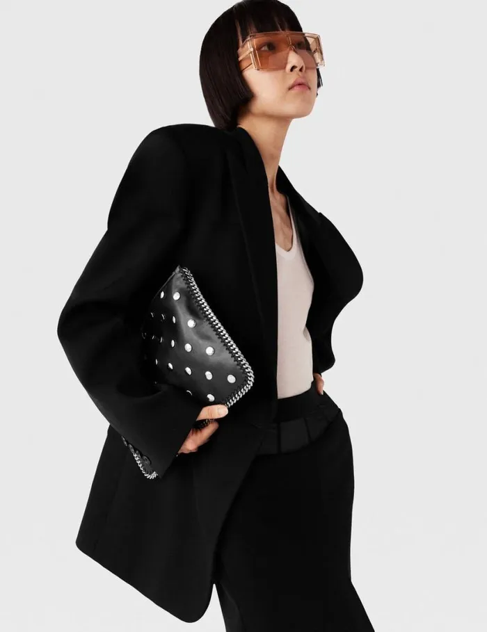 Women Oversized Peak Lapel Blazer Black Stella McCartney Coats And Jackets