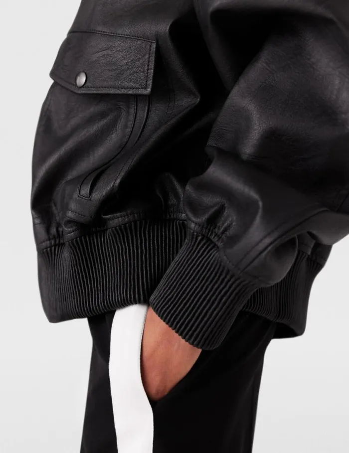Women Oversized Vegan Bomber Jacket Black Stella McCartney Coats And Jackets Women Oversized Vegan Bomber Jacket Black Stella McCartney Coats And Jackets