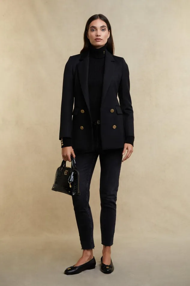 Women Painswick Roll Neck Black Holland Cooper Knitwear