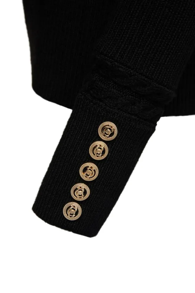 Women Painswick Roll Neck Black Holland Cooper Knitwear