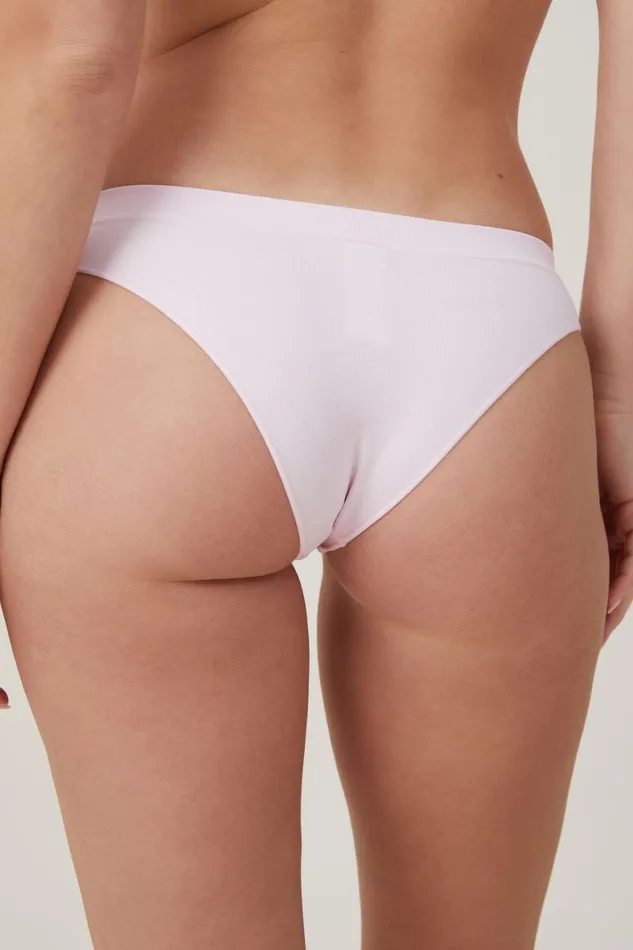Women Panties Cotton On Seamless Hipster Cheeky Brief Soft Rose