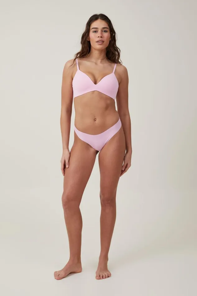Women Panties Cotton On The Invisible Cheeky Brief Pink Frosting