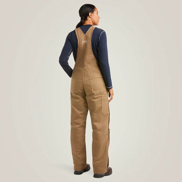Women Pants and Shorts Ariat Rebar DuraCanvas Stretch Insulated Bib Field Khaki Women Pants and Shorts Ariat Rebar DuraCanvas Stretch Insulated Bib Field Khaki