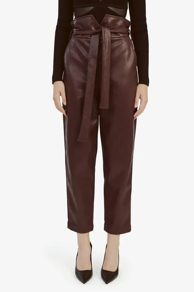 Women Pants Bardot Debbie Vegan Leather Pant In Deep Plum Deep Plum Women Pants Bardot Debbie Vegan Leather Pant In Deep Plum Deep Plum