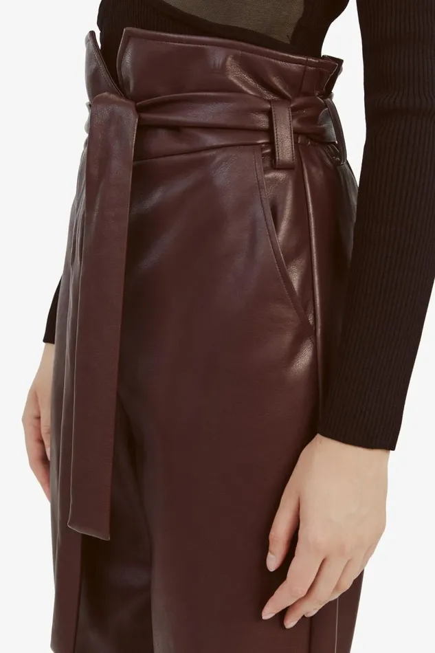 Women Pants Bardot Debbie Vegan Leather Pant In Deep Plum Deep Plum Women Pants Bardot Debbie Vegan Leather Pant In Deep Plum Deep Plum