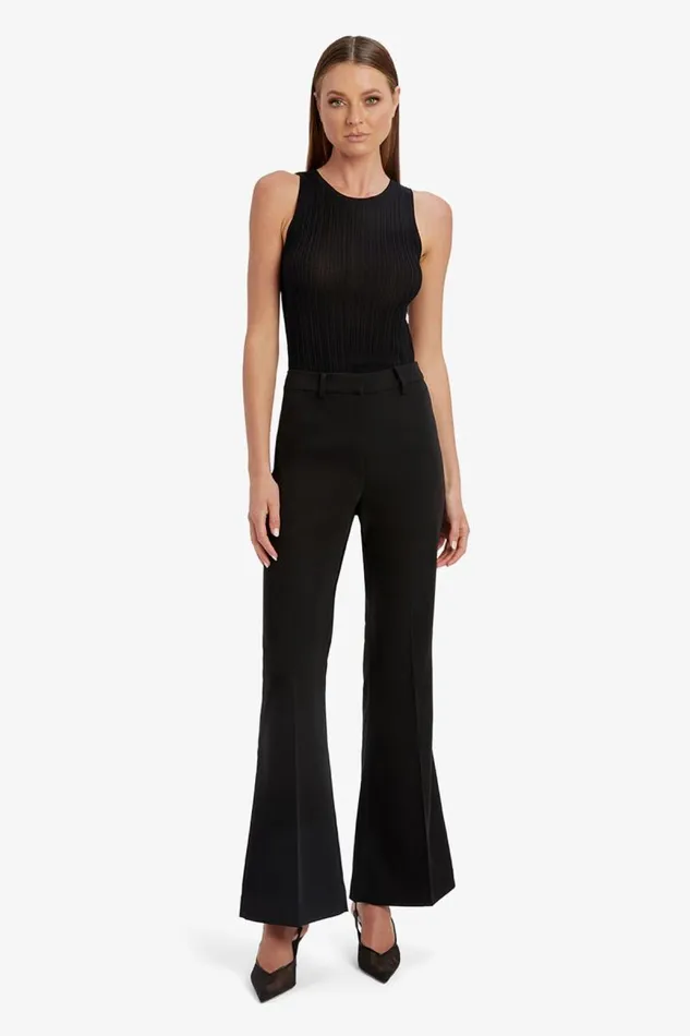 Women Pants Bardot Halifax Slim Flare Pant In Black Black