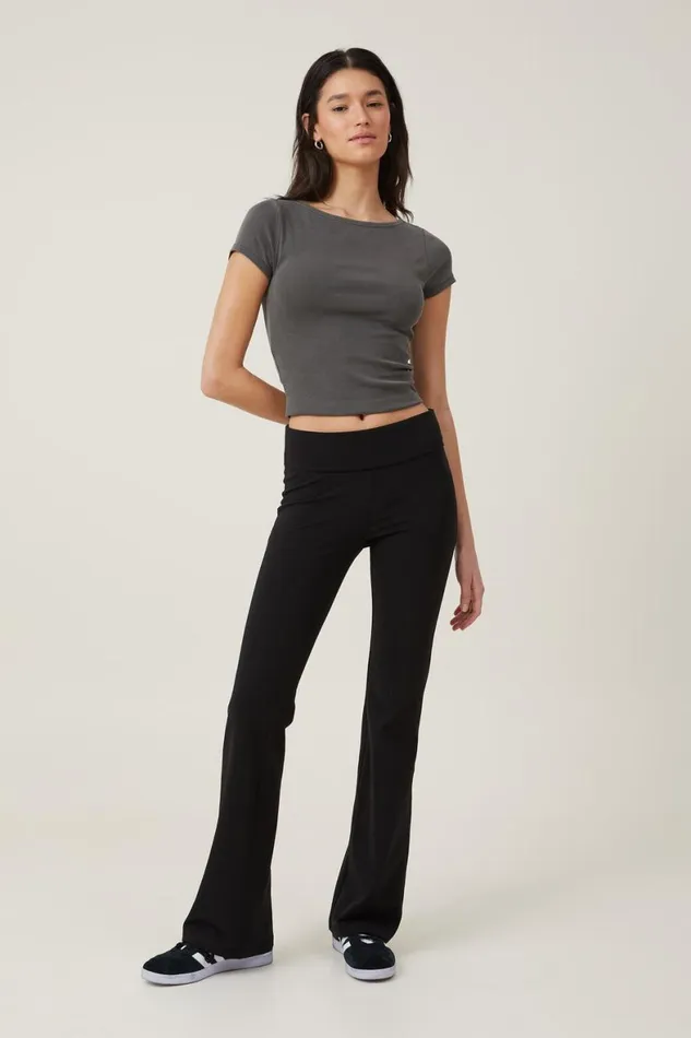 Women Pants Cotton On Bella Bootleg Pant Black