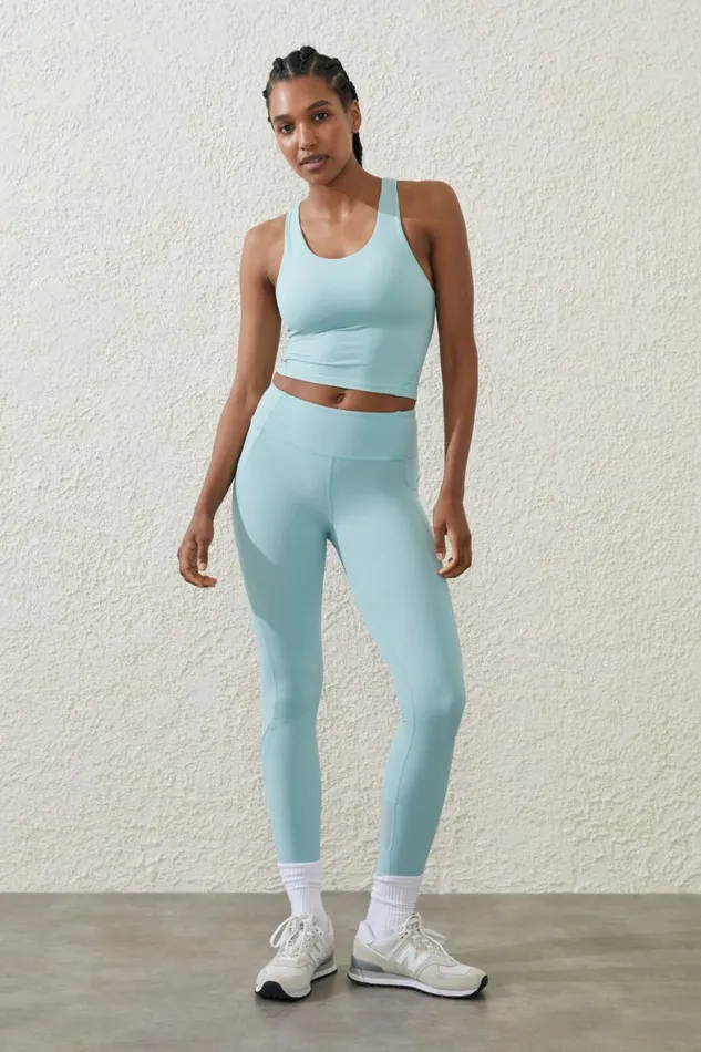Women Pants Cotton On Ultra Luxe Mesh 78 Tight Sea Glass
