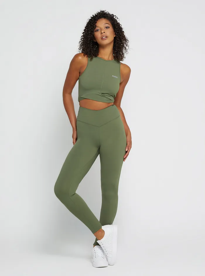Women Pants GUESS Green Coline Active Leggings