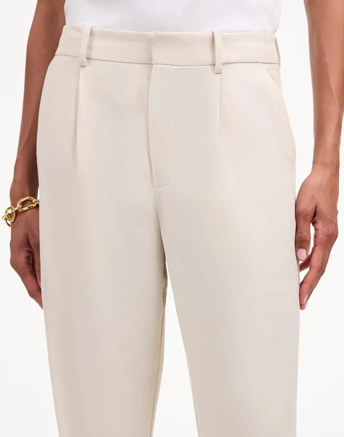 Women Pants Madewell Slouchy Straight Pants In Drapey Twill Muted Stone