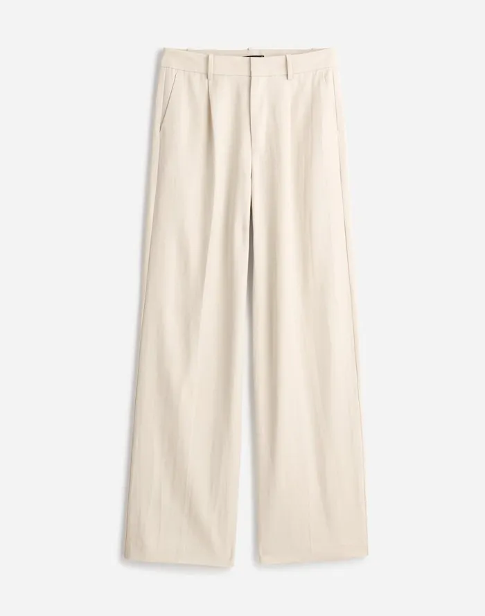 Women Pants Madewell Slouchy Straight Pants In Drapey Twill Muted Stone