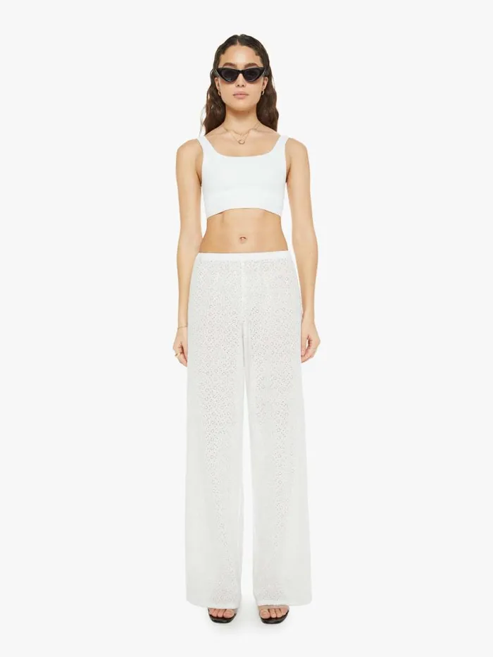 Women Pants Mother Denim Pull On Pants White