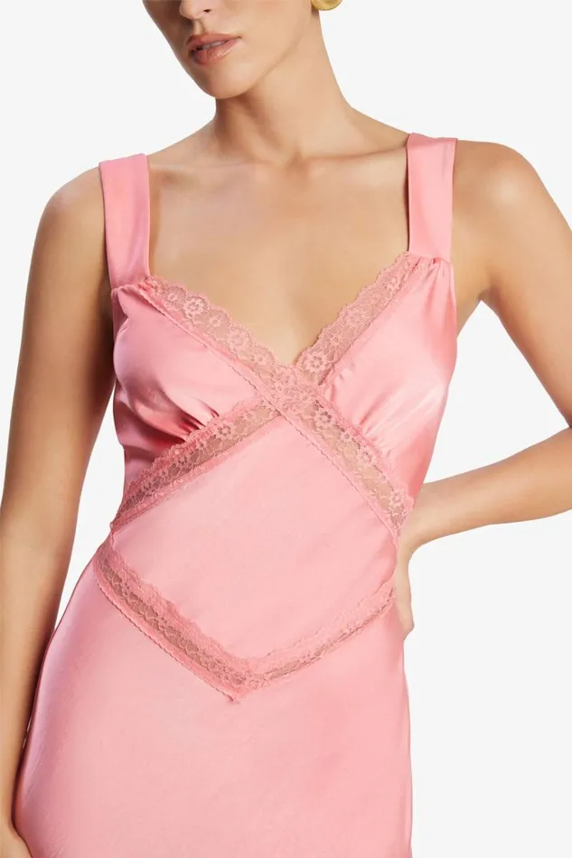 Women Party Dresses Bardot Emory Satin Slip Dress In Pink Pink Women Party Dresses Bardot Emory Satin Slip Dress In Pink Pink