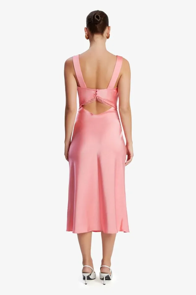 Women Party Dresses Bardot Emory Satin Slip Dress In Pink Pink Women Party Dresses Bardot Emory Satin Slip Dress In Pink Pink