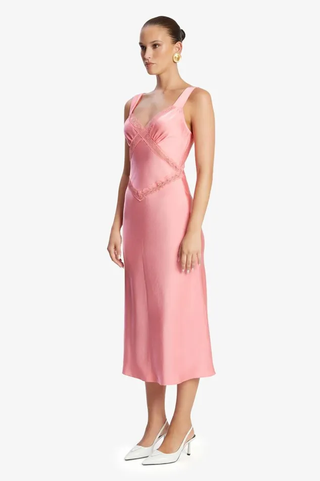 Women Party Dresses Bardot Emory Satin Slip Dress In Pink Pink Women Party Dresses Bardot Emory Satin Slip Dress In Pink Pink